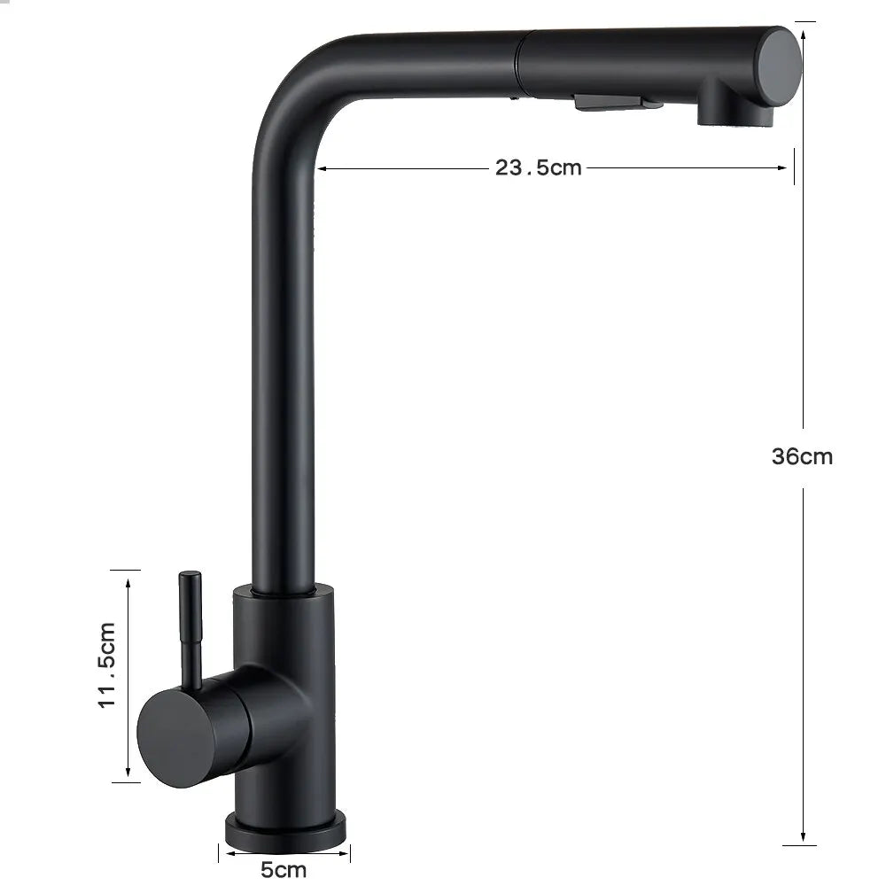 Black Pull Out Tap