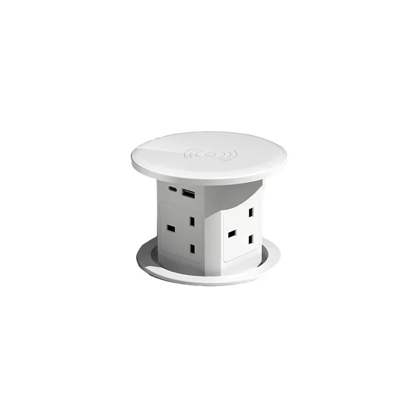 Automatic Pop Up Socket UK Adapter USB Type-c Wireless Charge ,