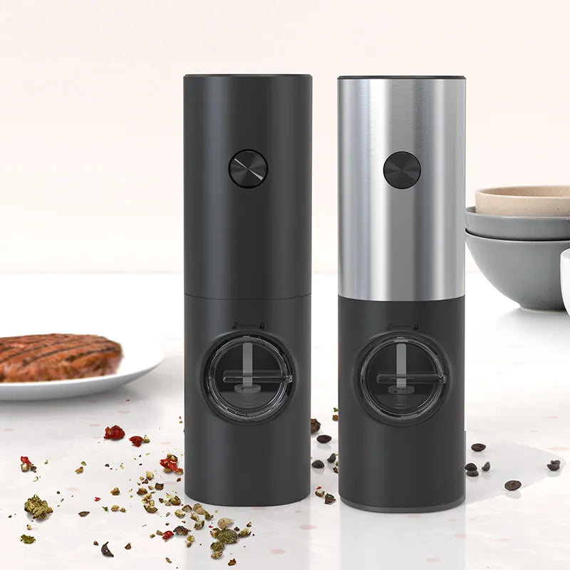 Electric Automatic Pepper Mill and Salt Grinder with LED Lights