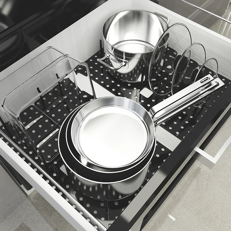 Kitchen Storage Solution- Adjustable Tray Drying Rack and Organizer