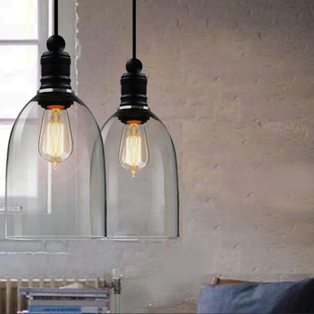 Edison Vintage glass industrial pendant light