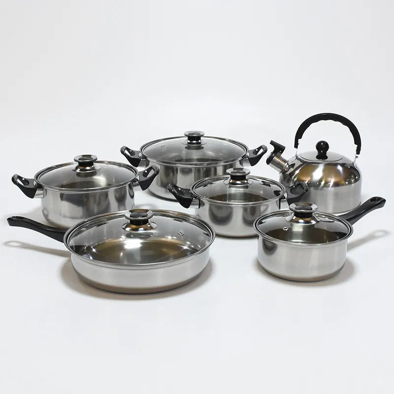 12-piece induction Pot set Non-stick Stainless Steel