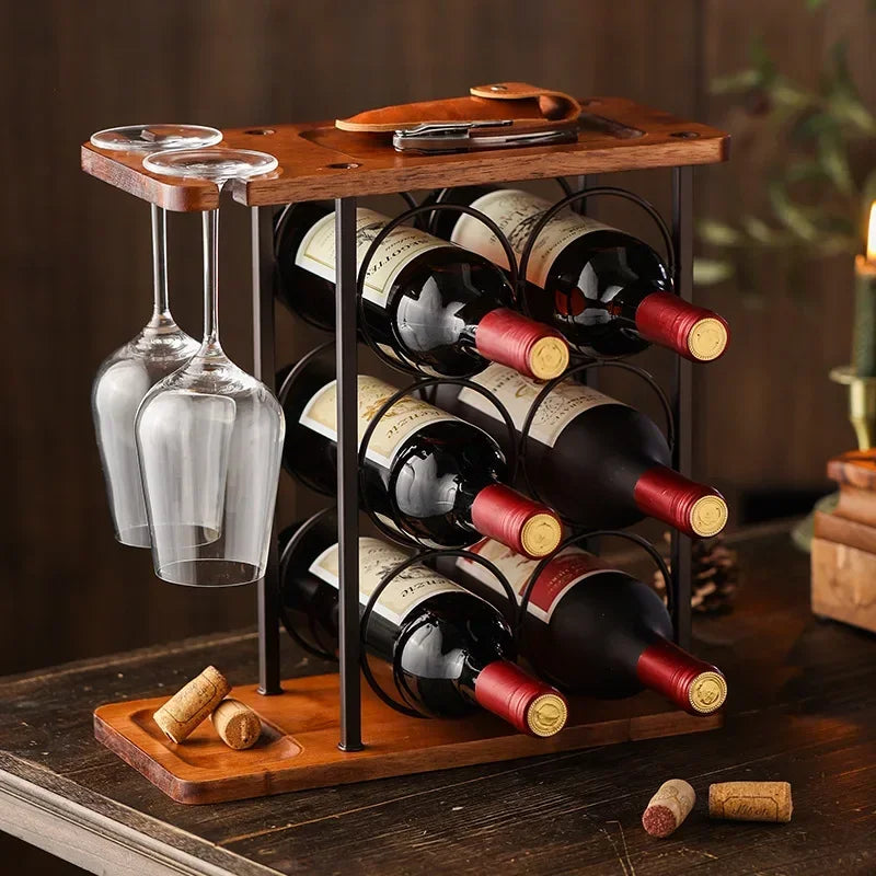 Wine Showcase Home Bar Shelf for Wine Bottles Bottle Locker Bottle Display Stand Rack