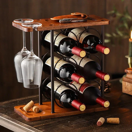 Wine Showcase Home Bar Shelf for Wine Bottles Bottle Locker Bottle Display Stand Rack