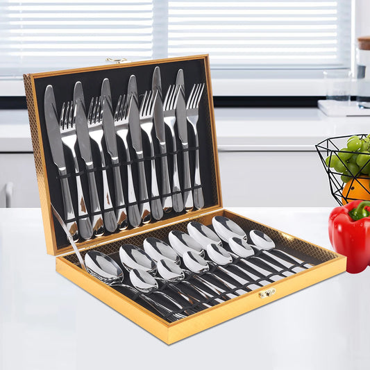 24-piece luxury Stainless Steel Kitchen Cutlery set