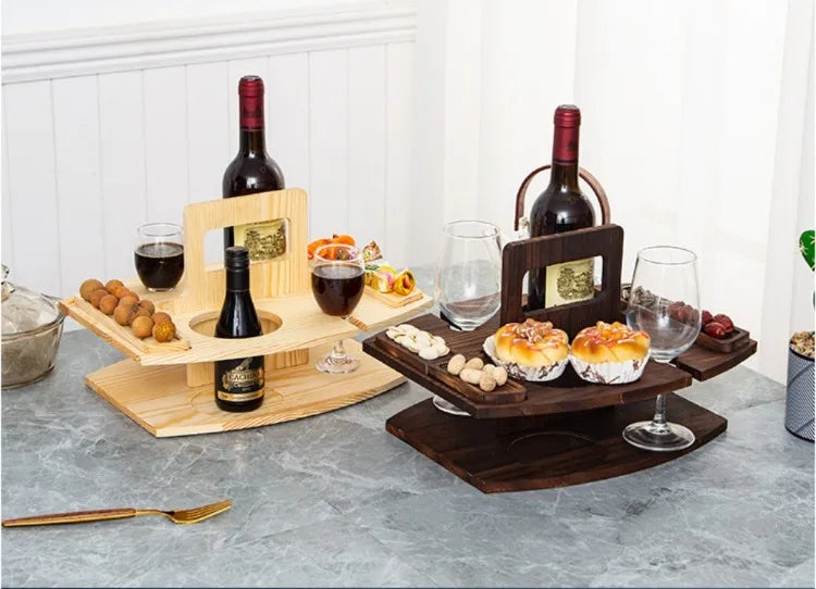 A classic mobile cheese and wine board 2 beautiful finishes with amazing practicality