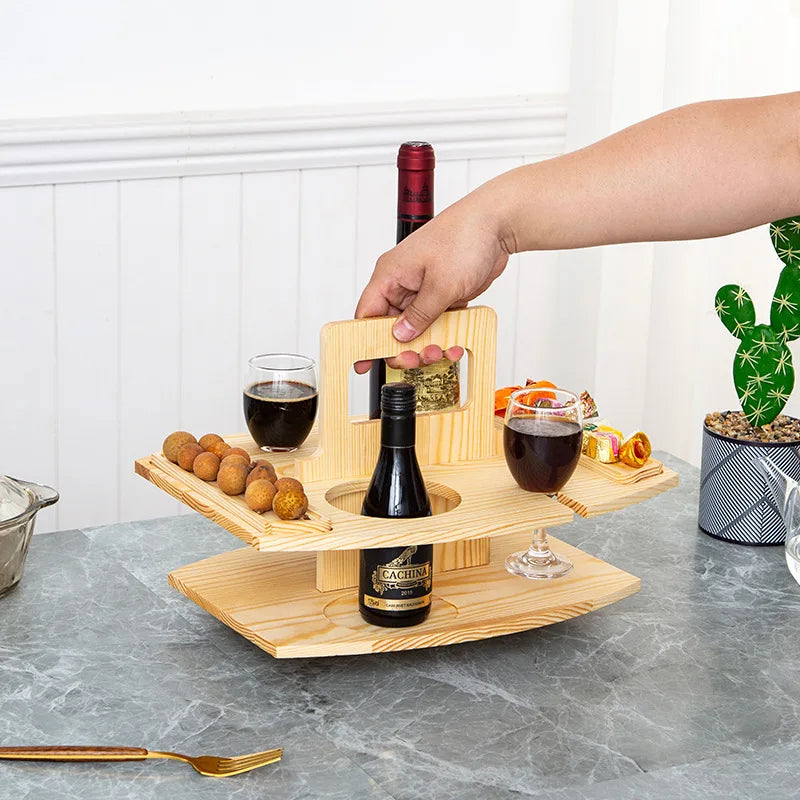 A classic mobile cheese and wine board 2 beautiful finishes with amazing practicality