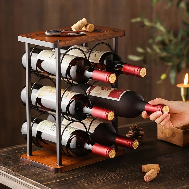 Wine Showcase Home Bar Shelf for Wine Bottles Bottle Locker Bottle Display Stand Rack