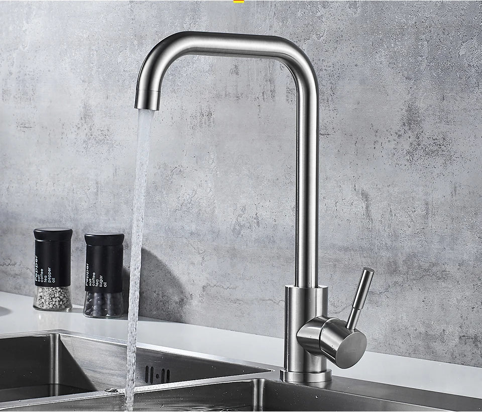 Luigi Faucet Stainless Steel Single Handle Single Hole Tap Brushed Kitchen Mixer Tap