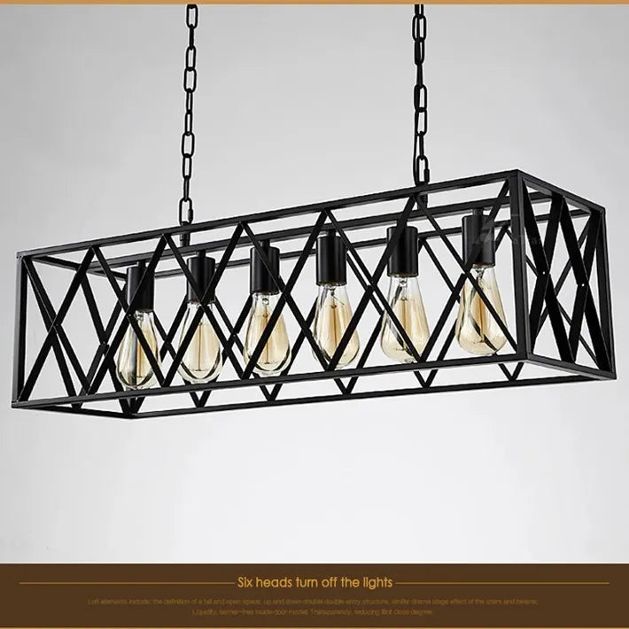 4 and 6 Bulb Industrial Chandelier Pendant