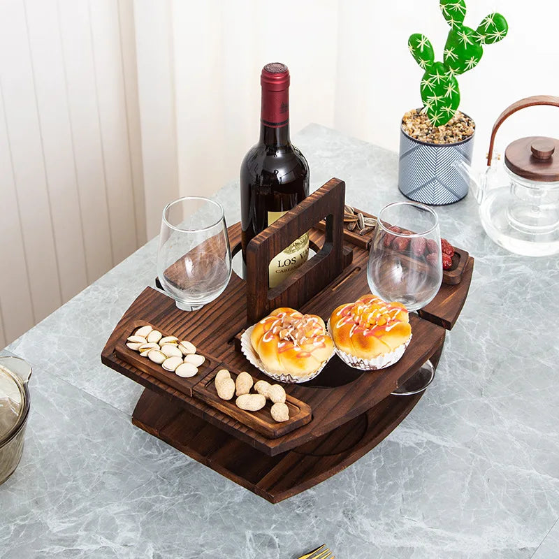 A classic mobile cheese and wine board 2 beautiful finishes with amazing practicality