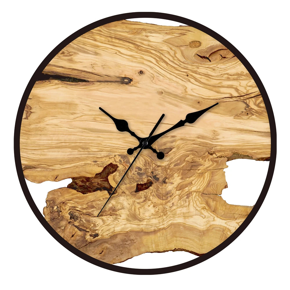 New Transparent Acrylic Wood Grain Wall Clock High Quality Luxury Wall Decoration Clocks