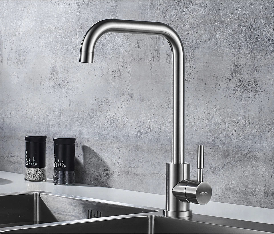 Luigi Faucet Stainless Steel Single Handle Single Hole Tap Brushed Kitchen Mixer Tap