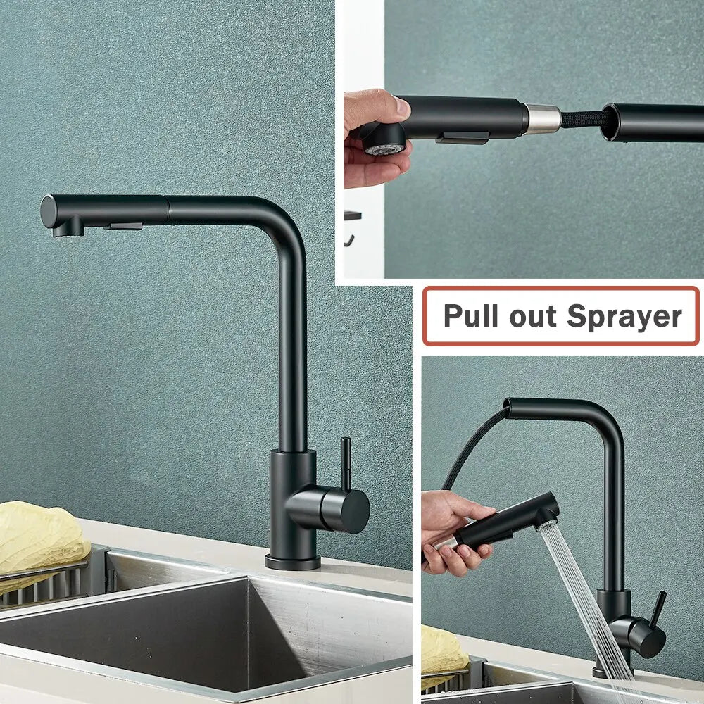 Black Pull Out Tap