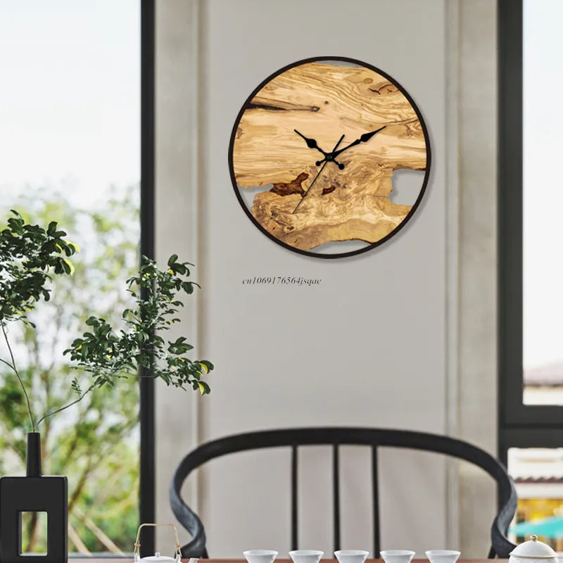 New Transparent Acrylic Wood Grain Wall Clock High Quality Luxury Wall Decoration Clocks