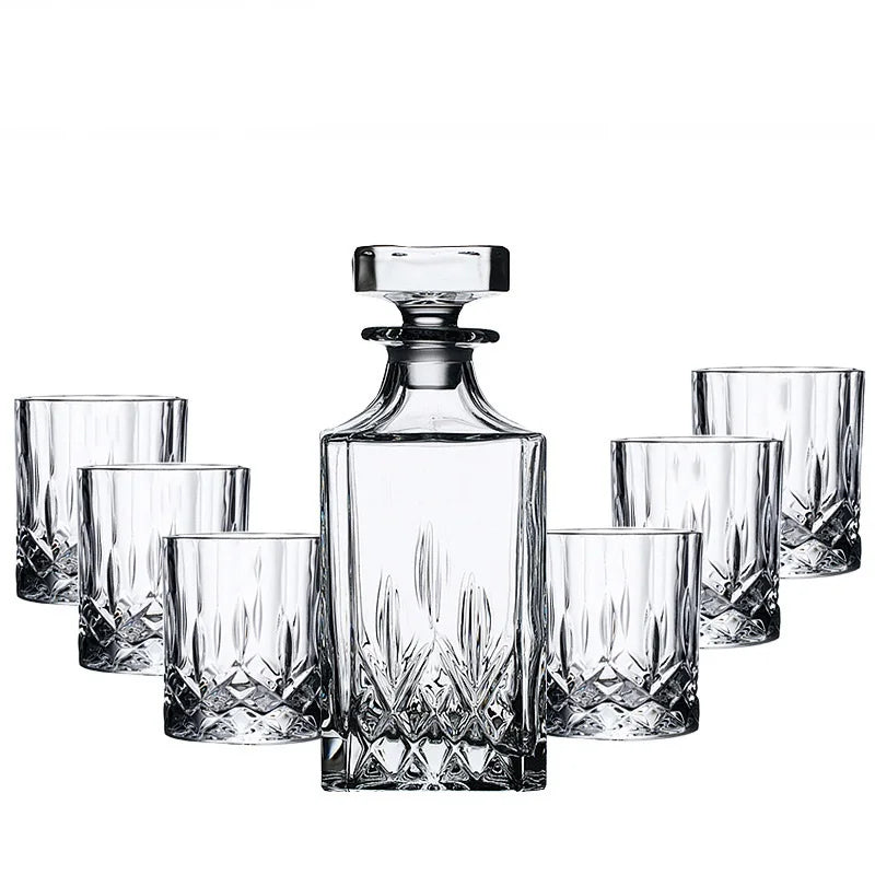 Beautiful Crystal Decanter With Glasses