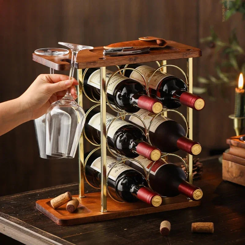 Wine Showcase Home Bar Shelf for Wine Bottles Bottle Locker Bottle Display Stand Rack