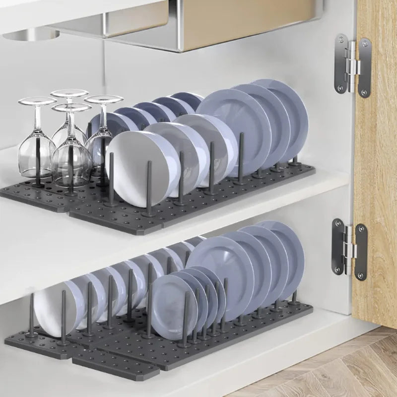 Kitchen Storage Solution- Adjustable Tray Drying Rack and Organizer