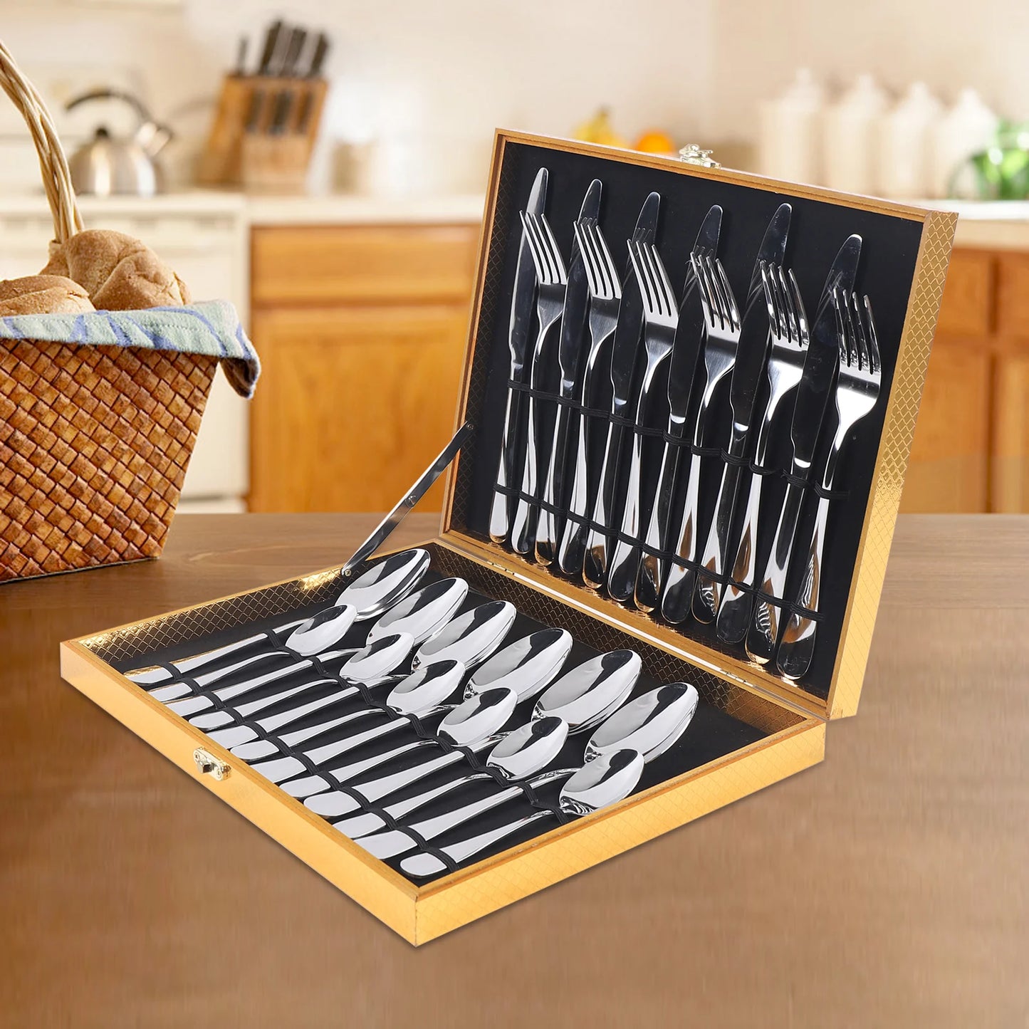 24-piece luxury Stainless Steel Kitchen Cutlery set