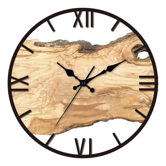 New Transparent Acrylic Wood Grain Wall Clock High Quality Luxury Wall Decoration Clocks