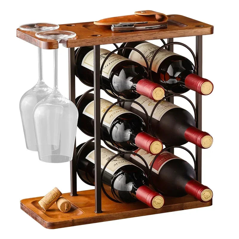 Wine Showcase Home Bar Shelf for Wine Bottles Bottle Locker Bottle Display Stand Rack