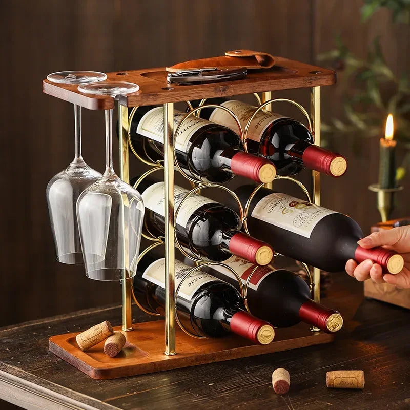 Wine Showcase Home Bar Shelf for Wine Bottles Bottle Locker Bottle Display Stand Rack