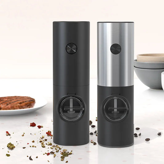 Electric Automatic Pepper Mill and Salt Grinder with LED Lights