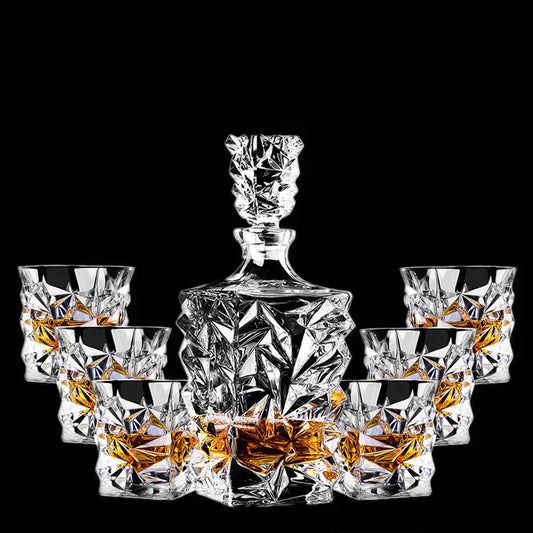 Beautiful Crystal Decanter With Glasses